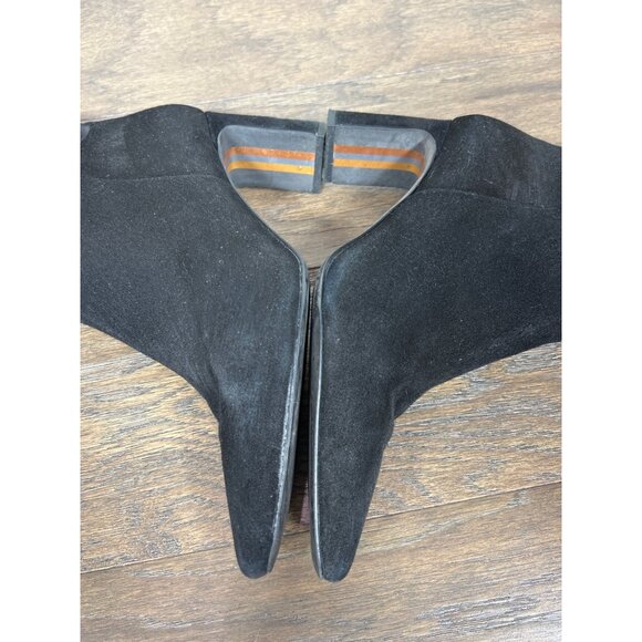 SAM EDELMAN Saige Suede Pointed Toe Bootie Heels Black Sz 8.5 EUC - Picture 6 of 10
